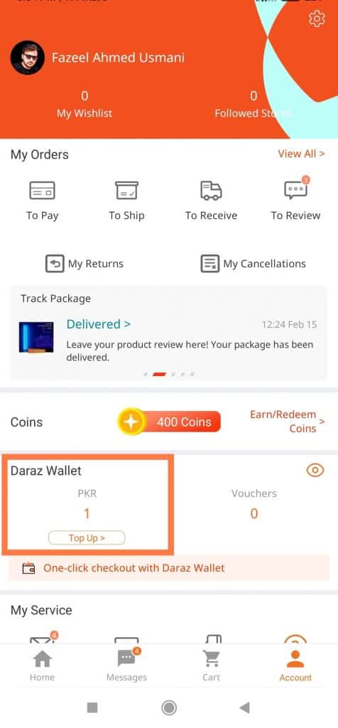 daraz-wallet