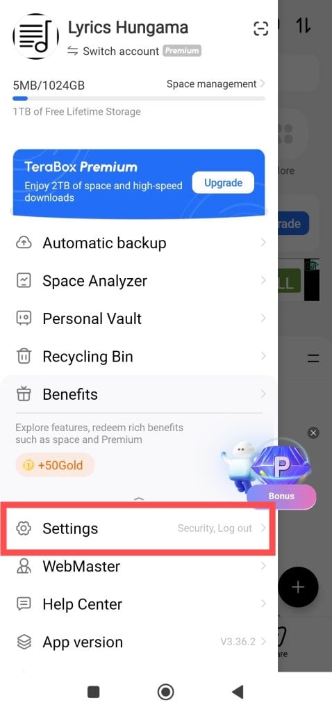 terabox-settings